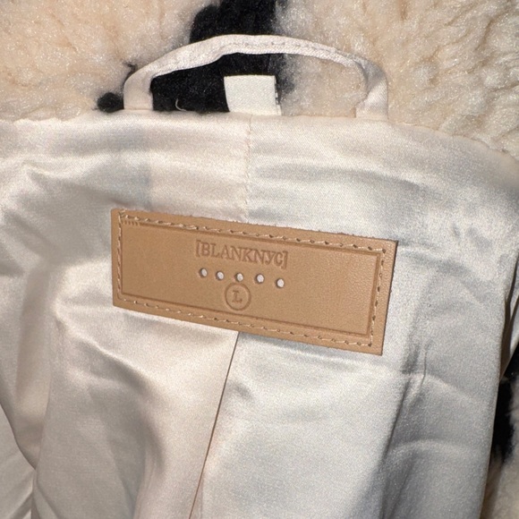 Blank NYC Black and Cream Houndstooth Teddy Jacket - Picture 4 of 4